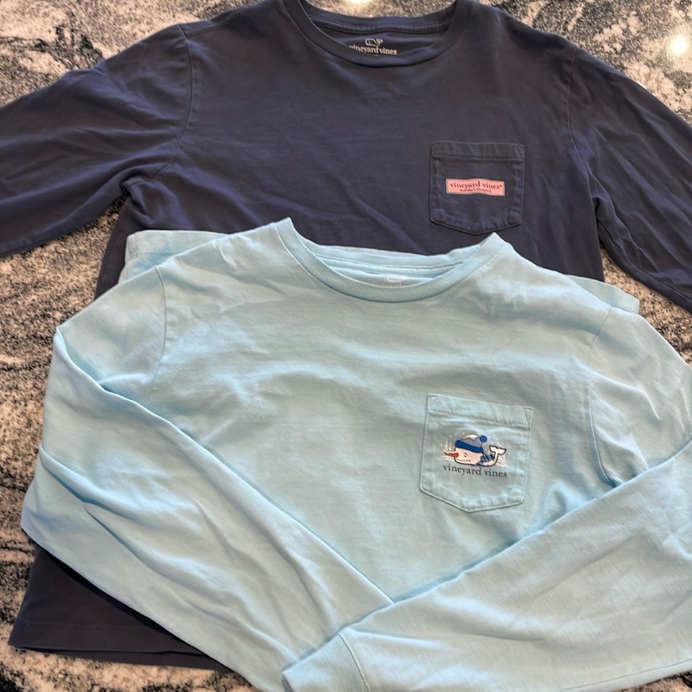 Kids Vineyard Vines Long sleeve Pocket Tshirt